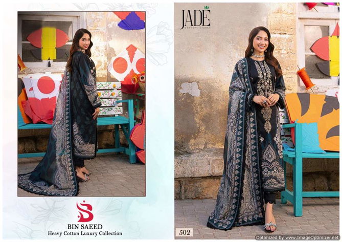 Bin Saeed Vol 5 By Jade Heavy Cotton Pakistani Dress Material Wholesale Clothing Suppliers In India
